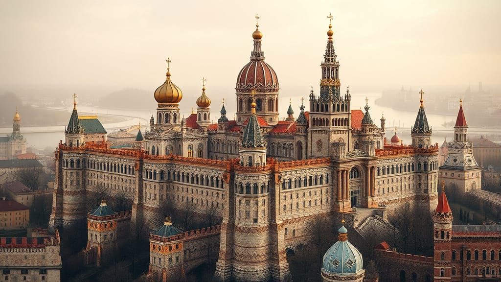 Fractal Kremlin: Mystical Architecture in Crystal Patterns