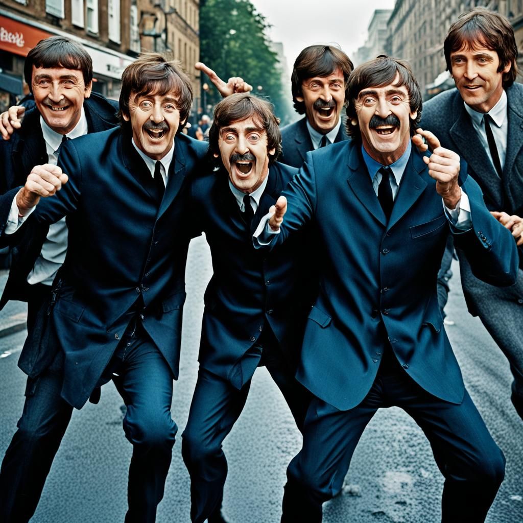 The Beatles Have Fun in the Streets