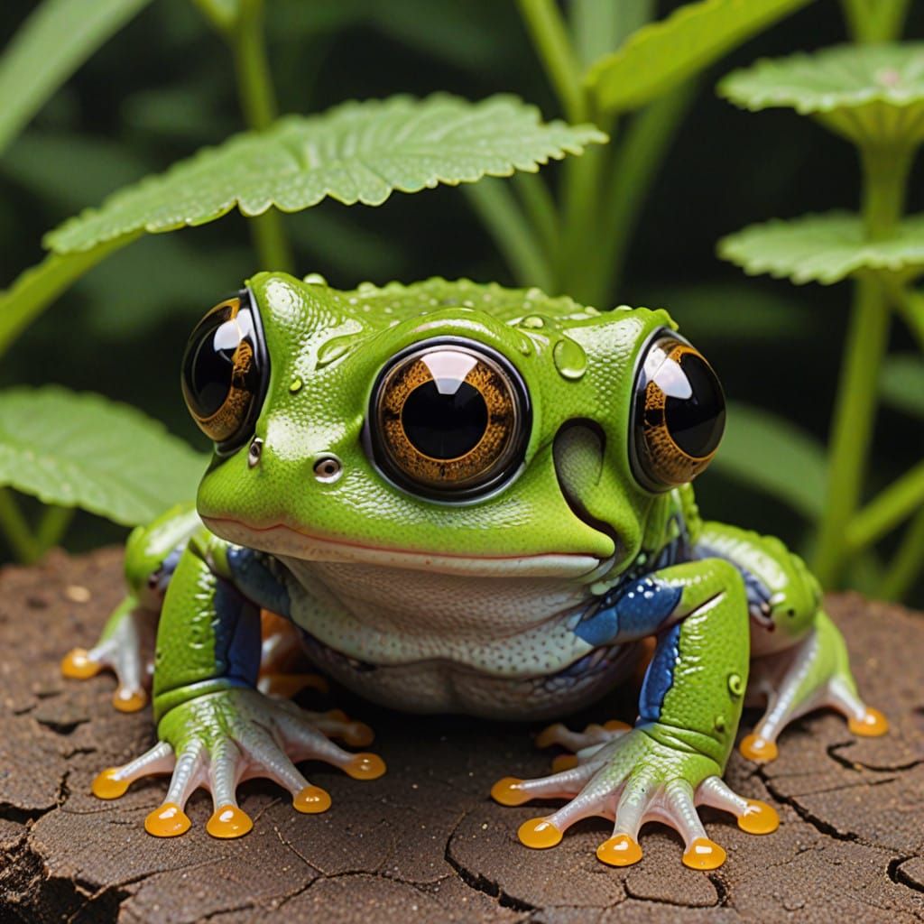 Huge eyed cutie froglets