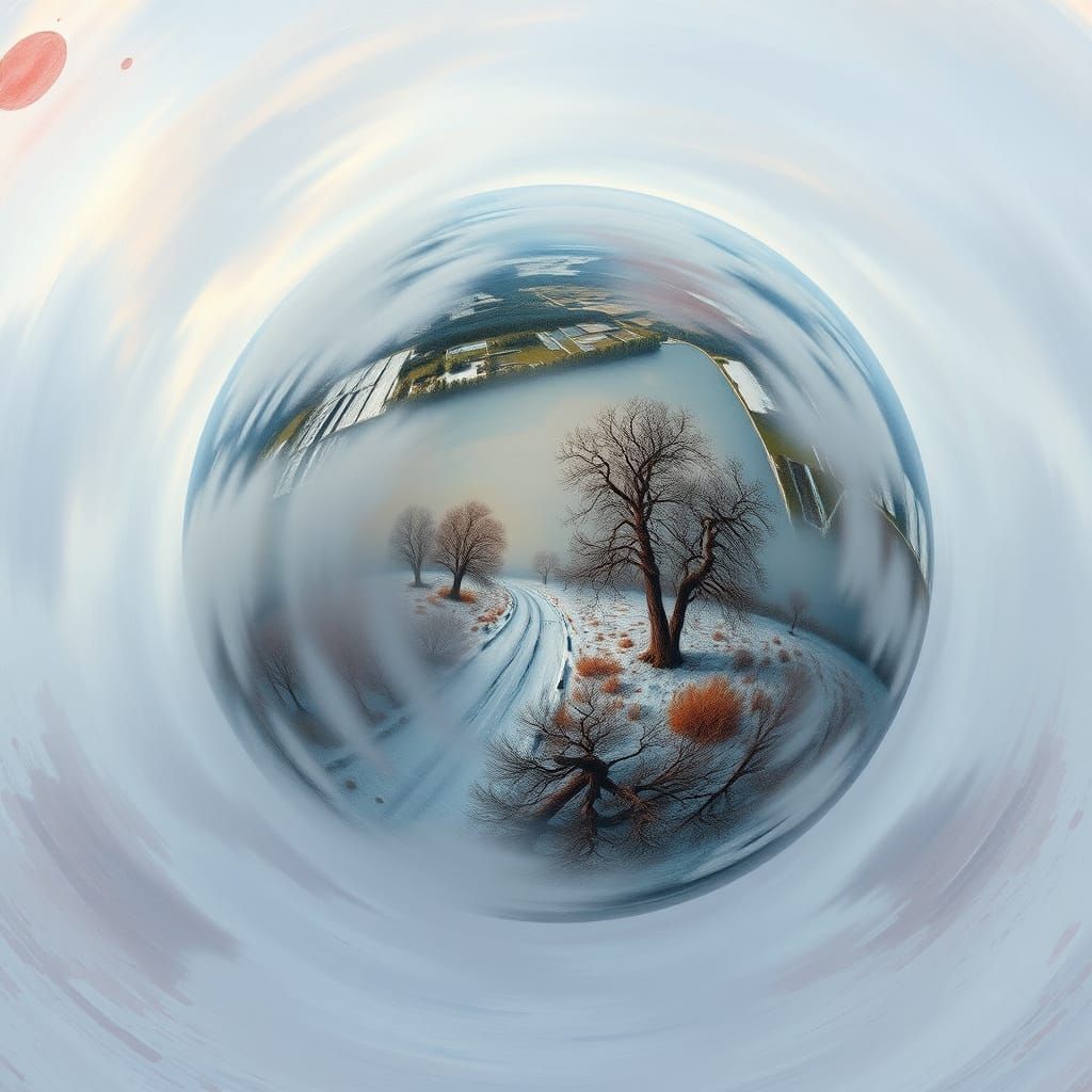 Winter Wonderland in Surrealistic Style