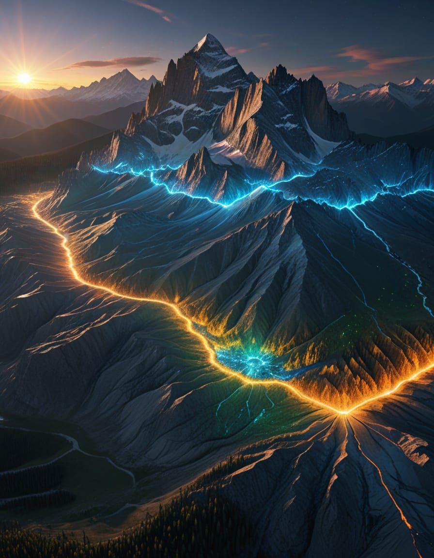 Cyberpunk Satellite Fortifies the Canadian Rockies