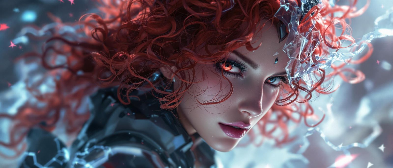 Sister of Silence in Futuristic Hyperrealistic Portrait