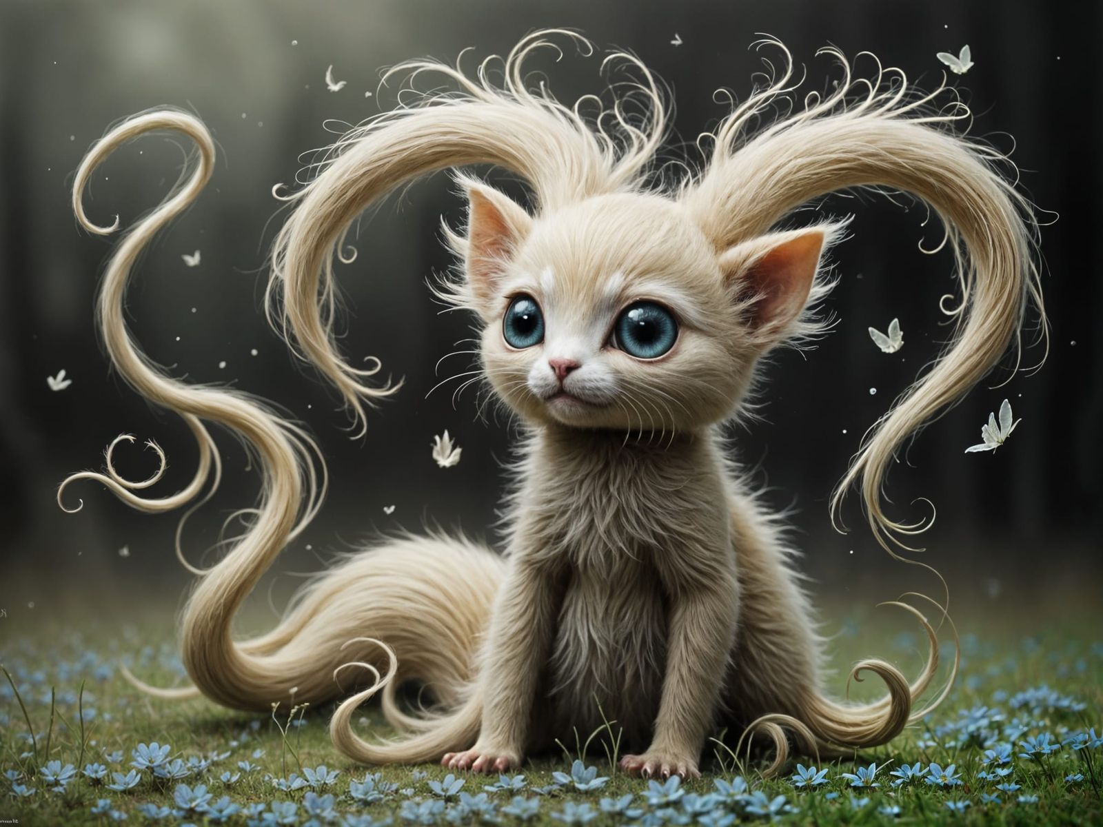 A Lonely Wispy Creature in a Nordic Forest