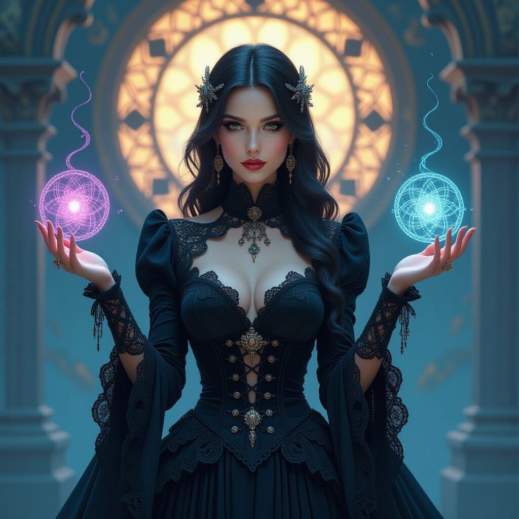 Gothic Master of Illusions in Dreamlike Matte Painting