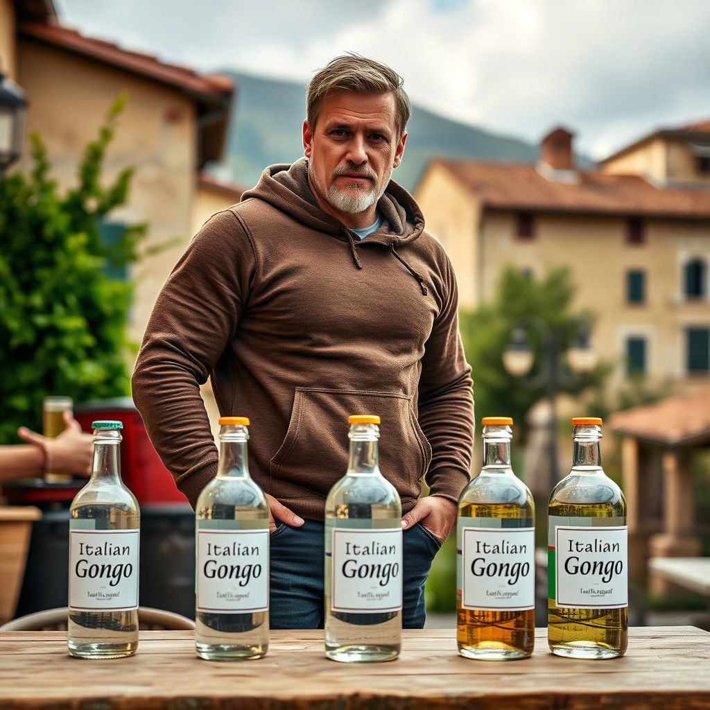 Man selling Italian Gongo