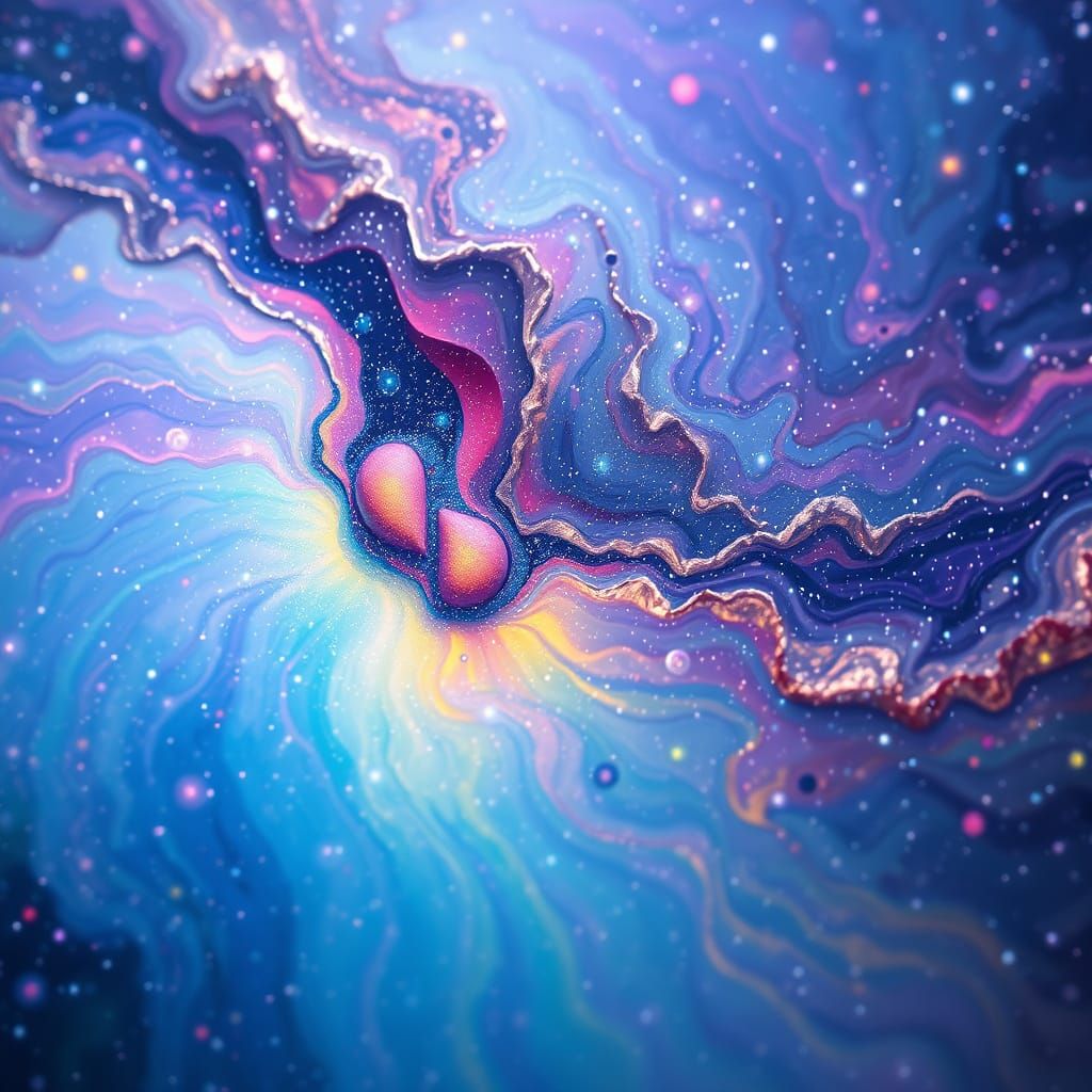 Galactic Color Palette Shimmers with Distant Galaxy Light