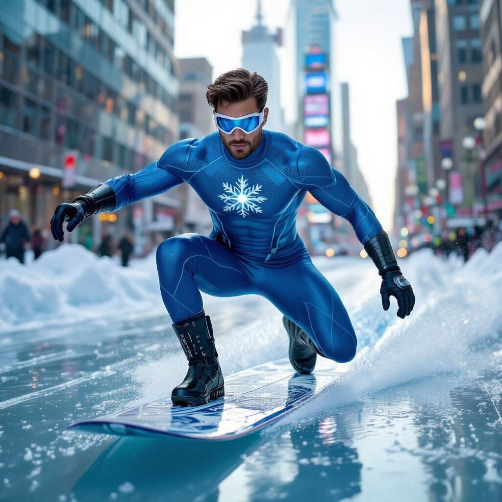 Ice Superhero Khobe Clarke Rides Diamond Board