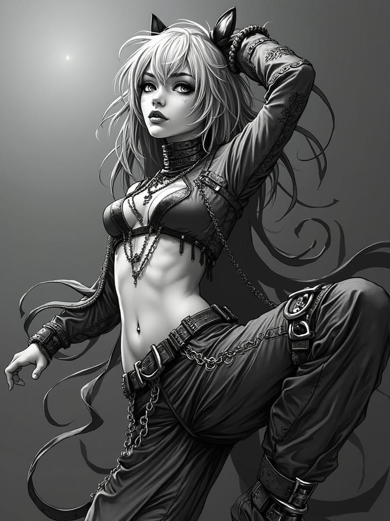 Gothic Pixie Dance Macabre in Digital Art