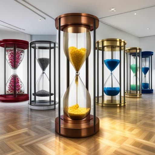 Giant Hourglasses Filled with Precious Gems