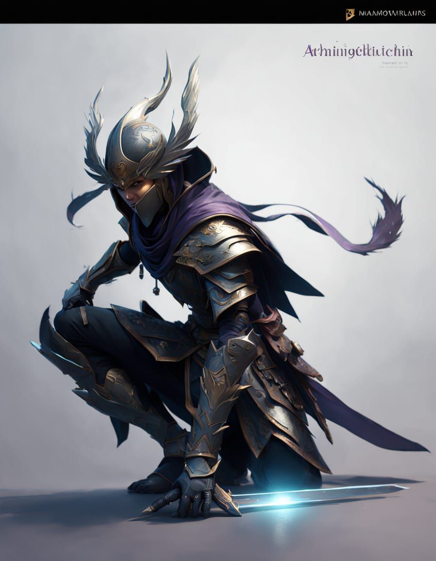 Ethereal High Elf Assassin Silhouetted on Rooftops Under Pur...