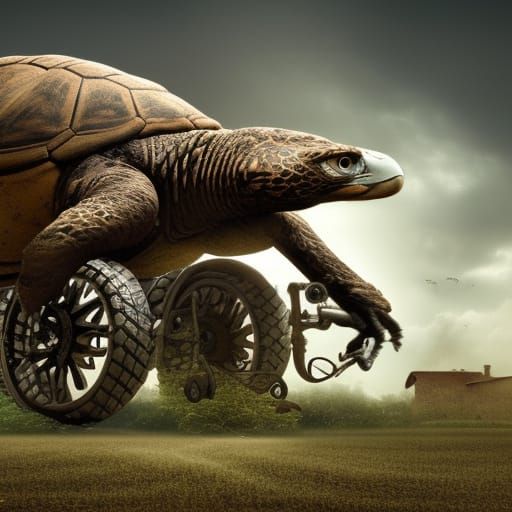 Chimera: Eagle, Turtle, Grasshopper on Wheels