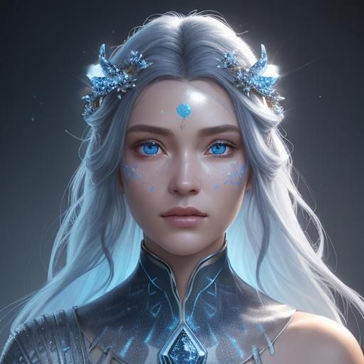 Magical Angel Portrait in Surreal Style