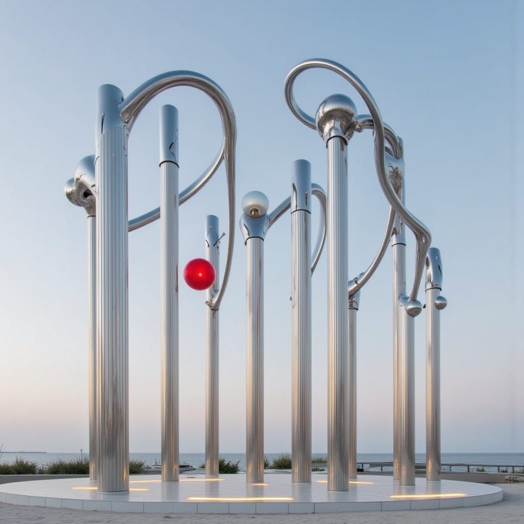 <lora:Detailed realism:1.0> Eila Hiltunen Sibelius Monument ...