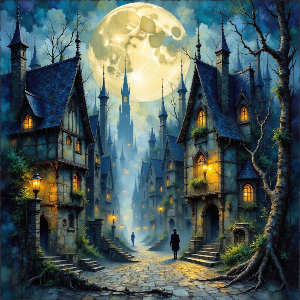 Medieval Whimsy Under Noctilucent Skies