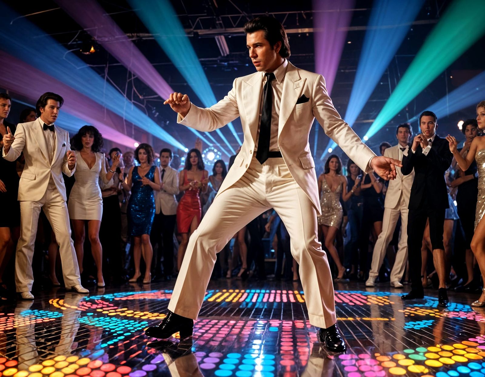 Glamorous Disco Era Icon Dances the Night Away