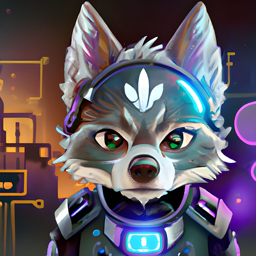 Cyberpunk Wolf Character Design in 8K