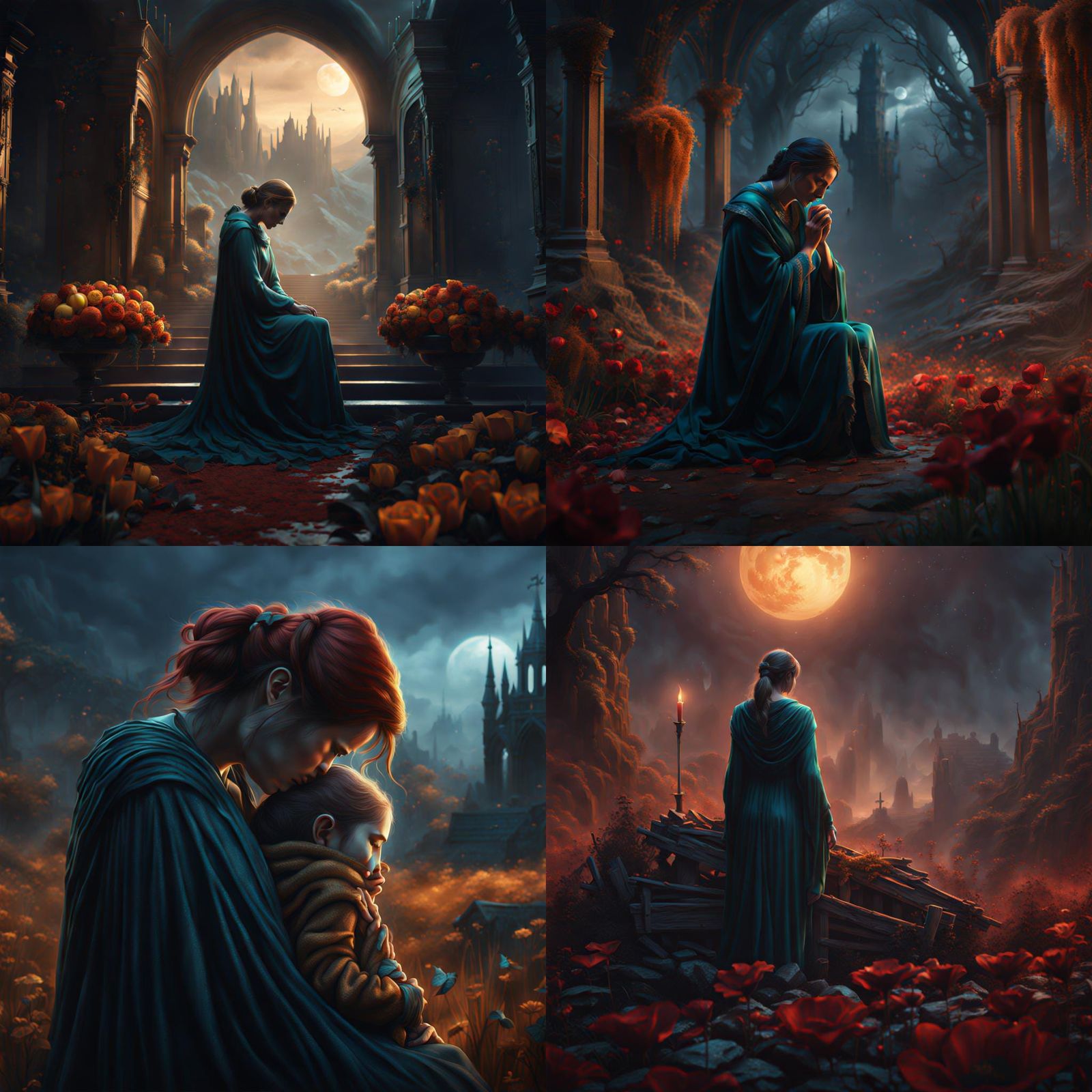 A grieving mother after the loss of a child