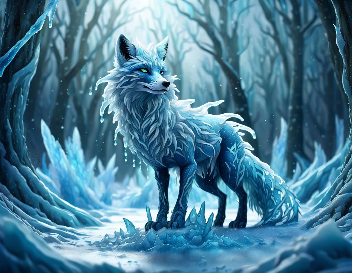 Ice elemental in fox form