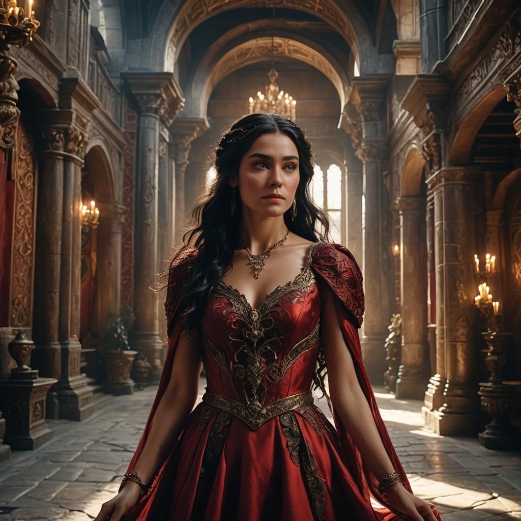 Elven Princess in Palace, Old Masters Style