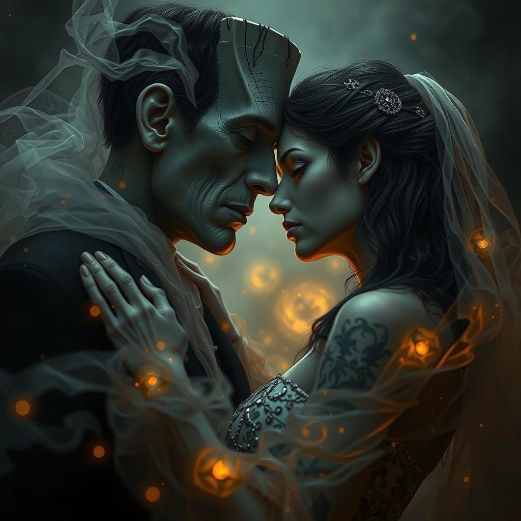Frankenstein's Macabre Waltz in a Mystical Realm