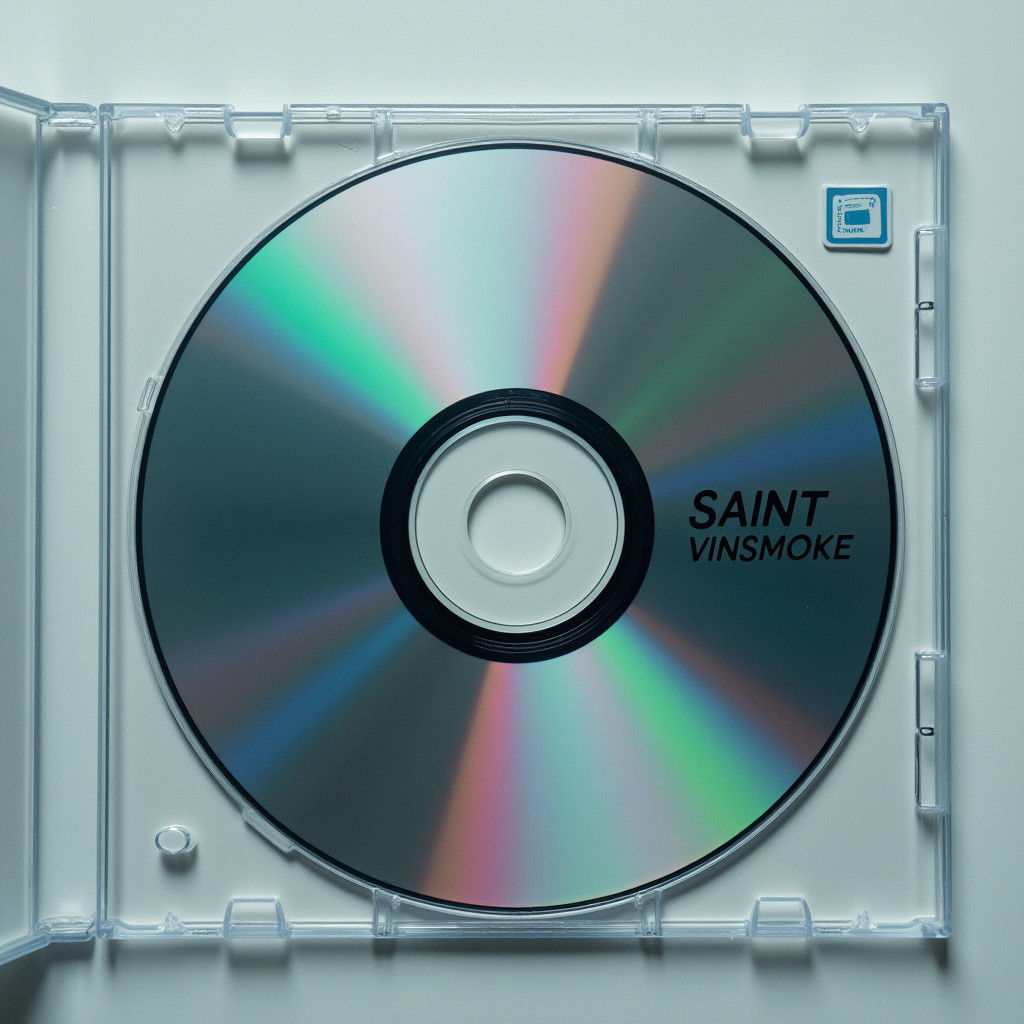 Blank CD with Logo in Futuristic Lighting