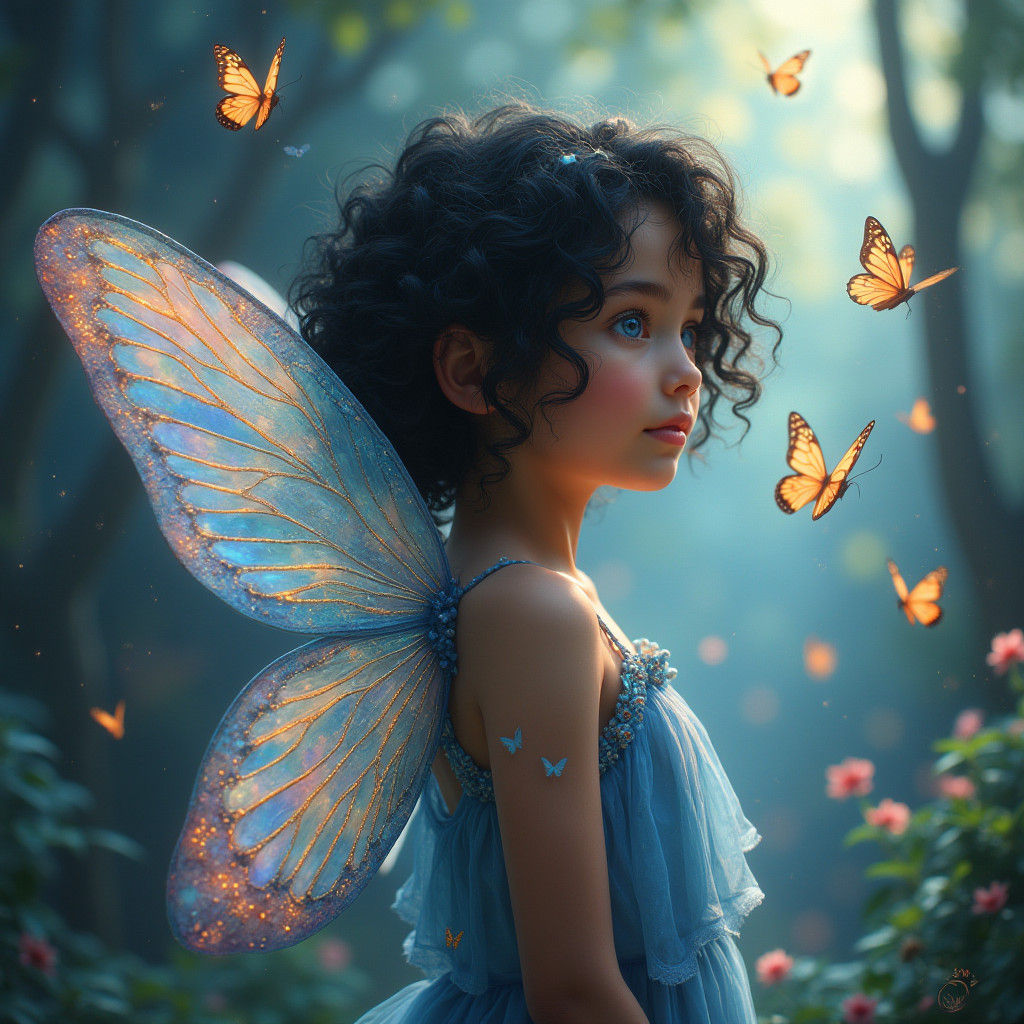 Magical Fairy Girl in a Dreamlike World