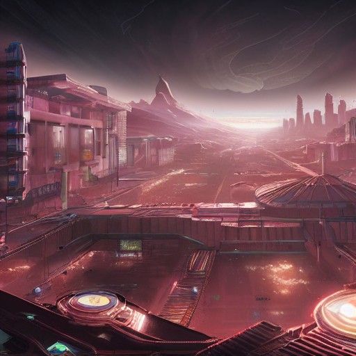 Cyberpunk City on the Moon: 8K Concept Art