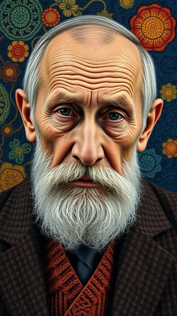 a painted old-school style surreal Picasso, Rembrandt, Van G...