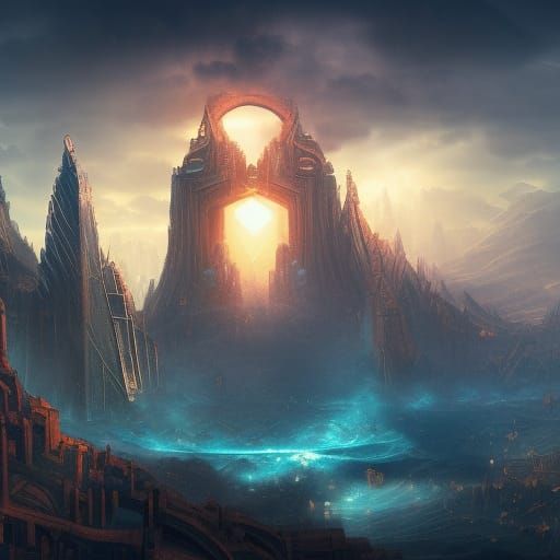 Fantastical Keeper of Lost Cities: Detailed Matte Painting