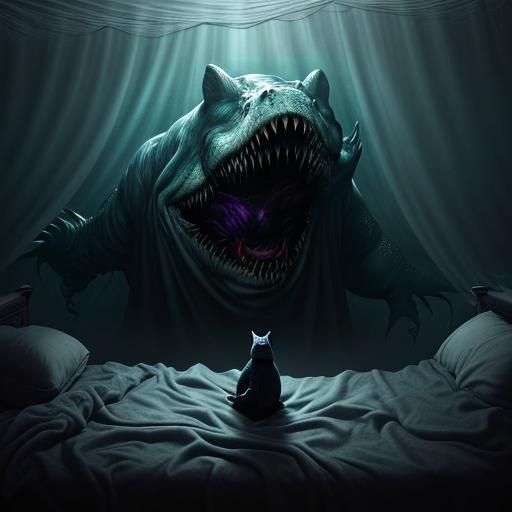 Menacing Mosasaur: A Night Terror Unleashed