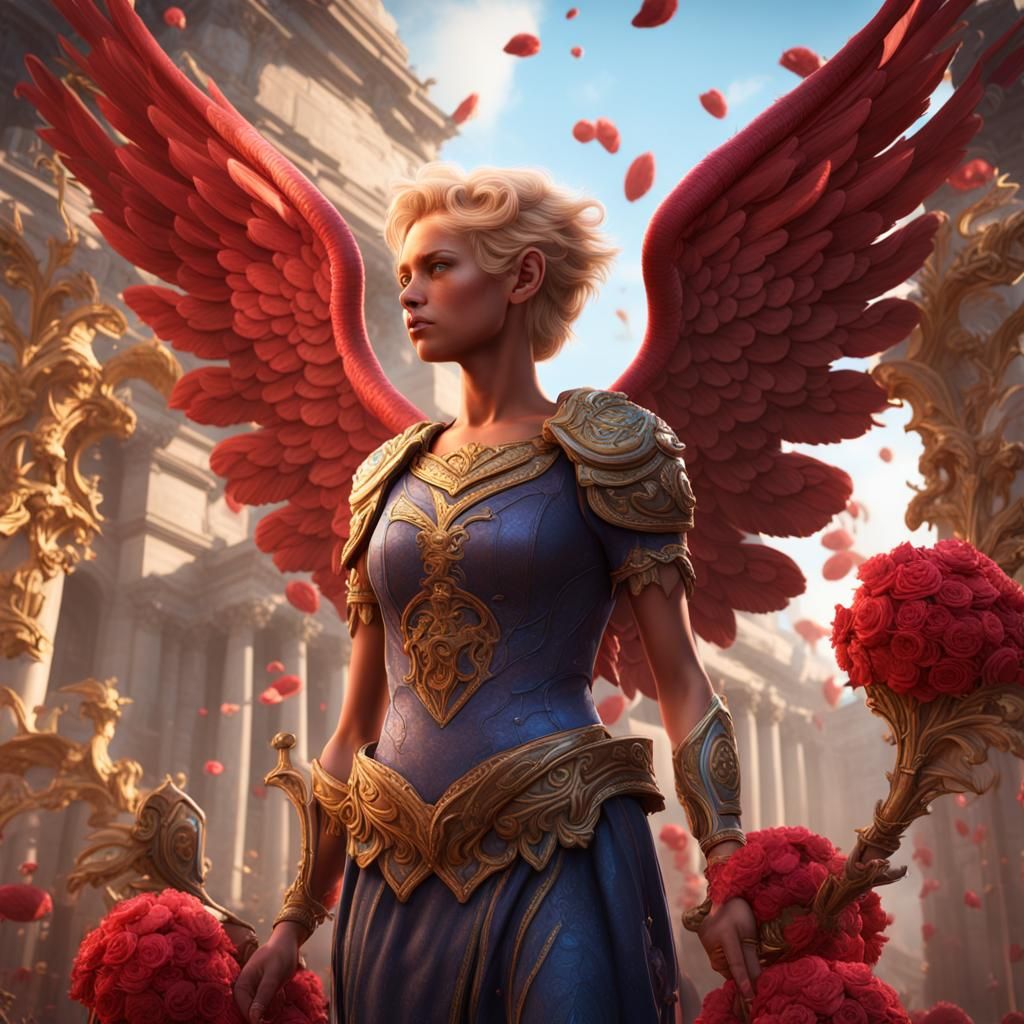 Cupid in Courtroom: A Detailed Matte Painting