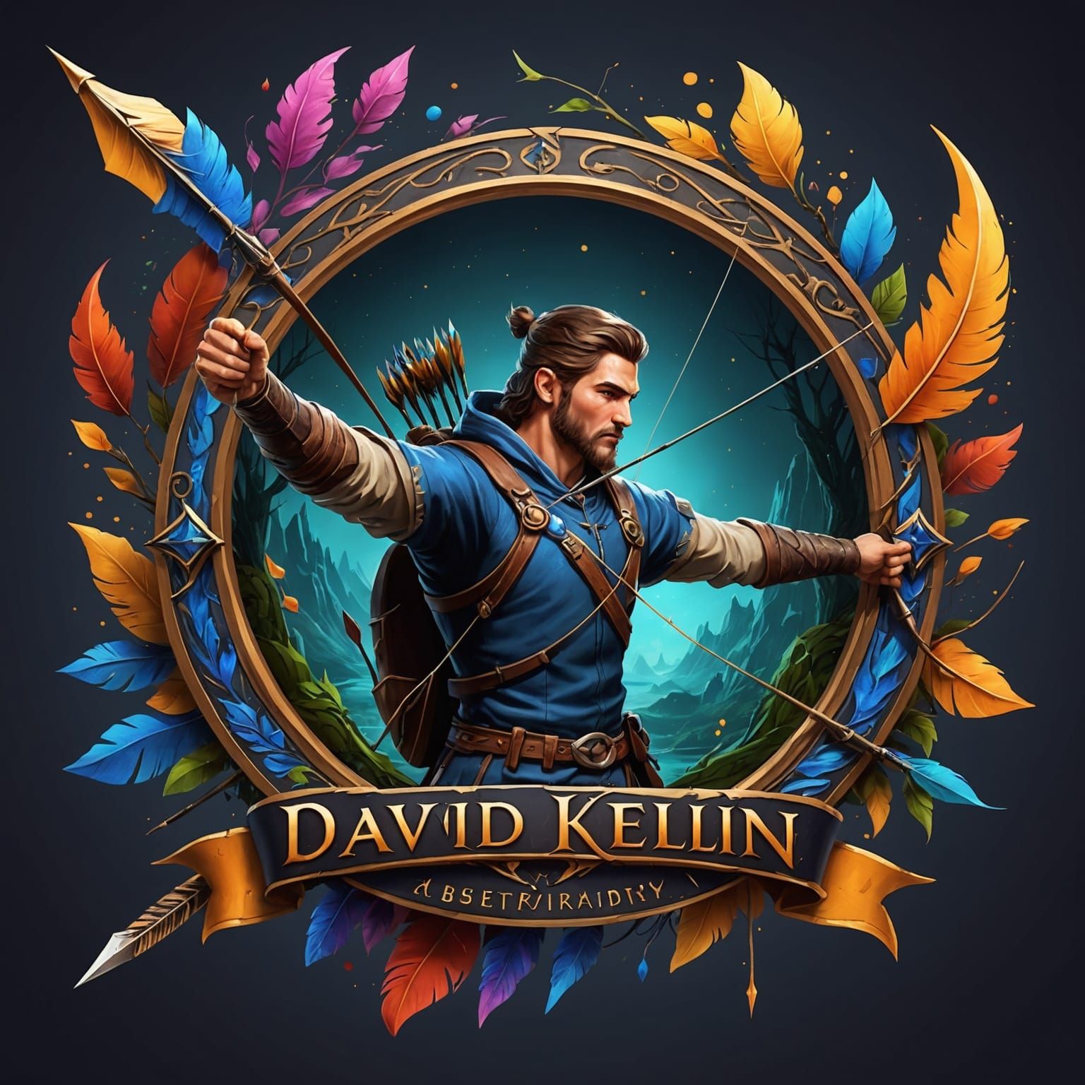 Creative Logo Design with Brushes, Paints, and Bow