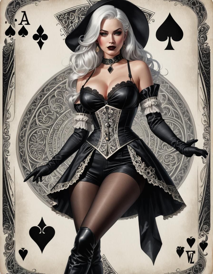 Pinup Woman with Hourglass Figure in Hyperrealistic Style