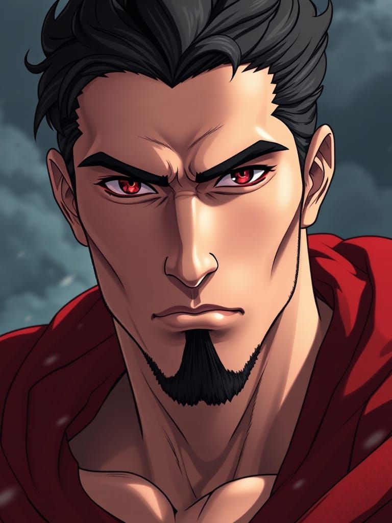 Chiseled God Ares, Ancient Greek Warrior in Majestic Attire