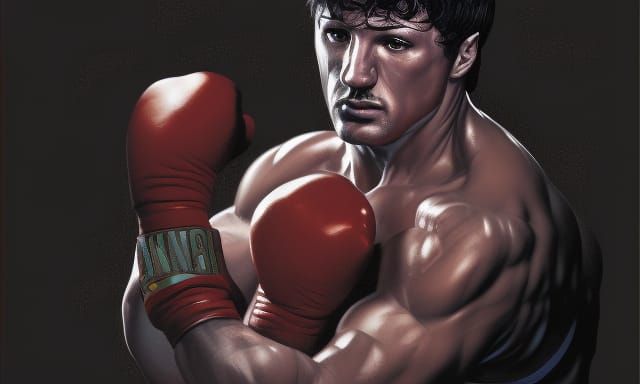 Rocky Balboa in Detailed Comic Book Art
