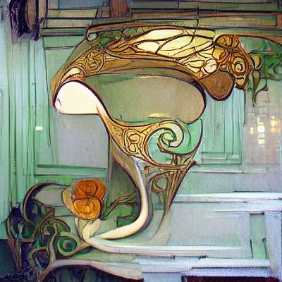 AI Realization of Art Nouveau Image