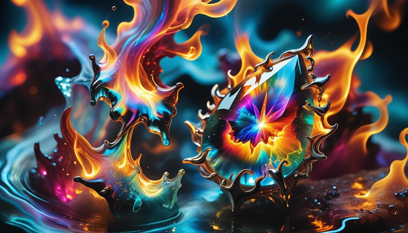 Bioluminescent Star-Shaped Gemstones and Elementals