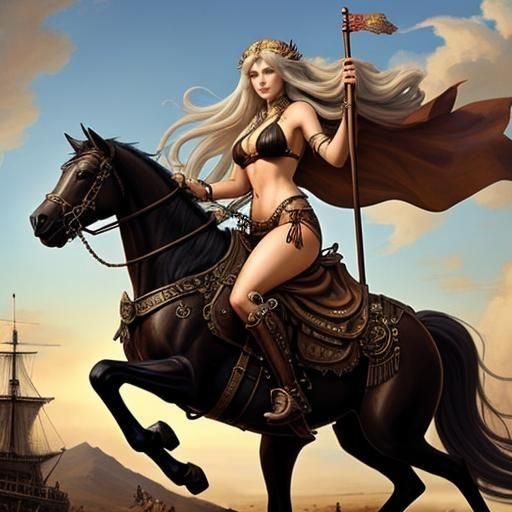 Steampunk Lady Godiva Rides Again