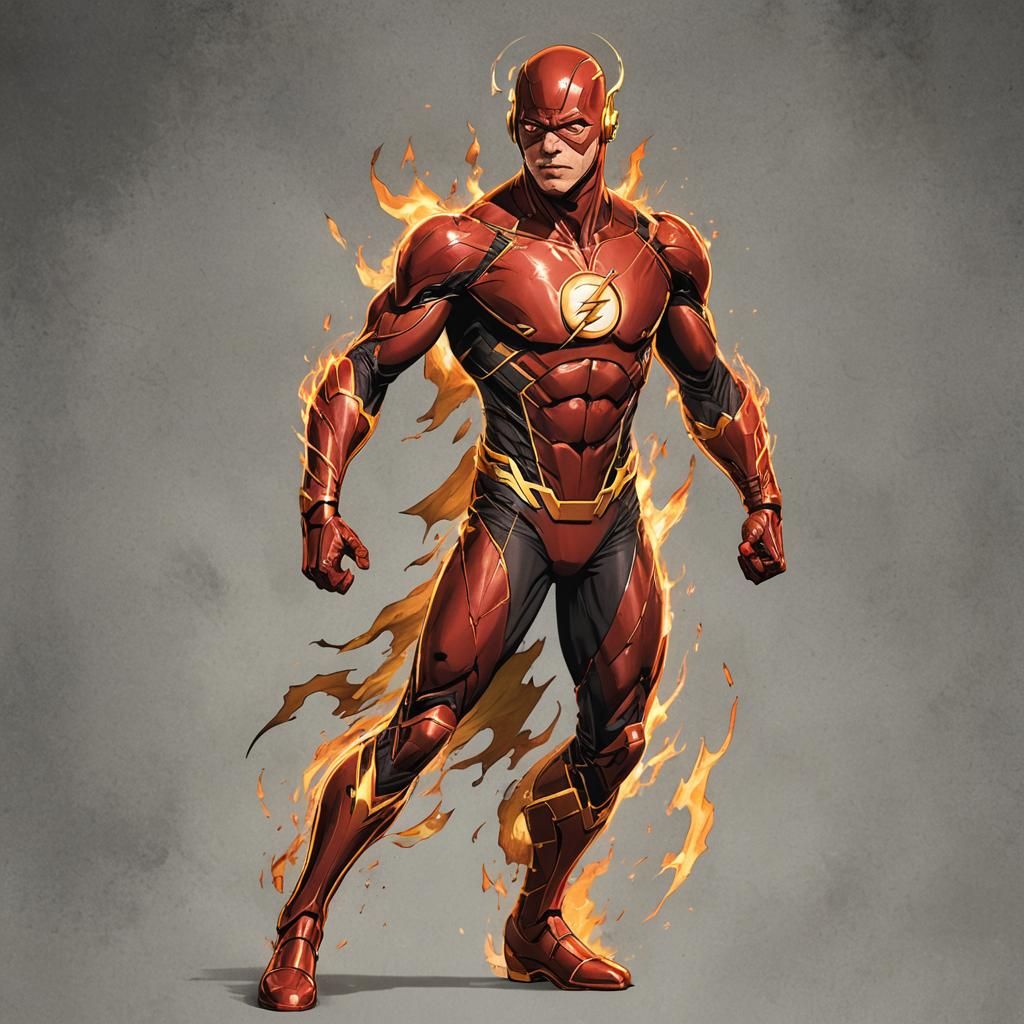 The Flash and Human Torch Hybrid Superhero