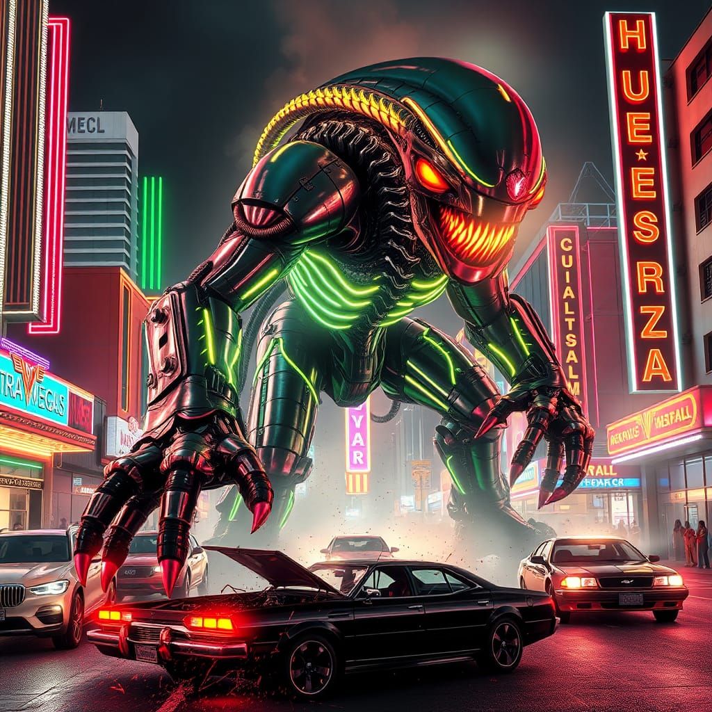 Ironclad Alien Rampage in Neon Las Vegas