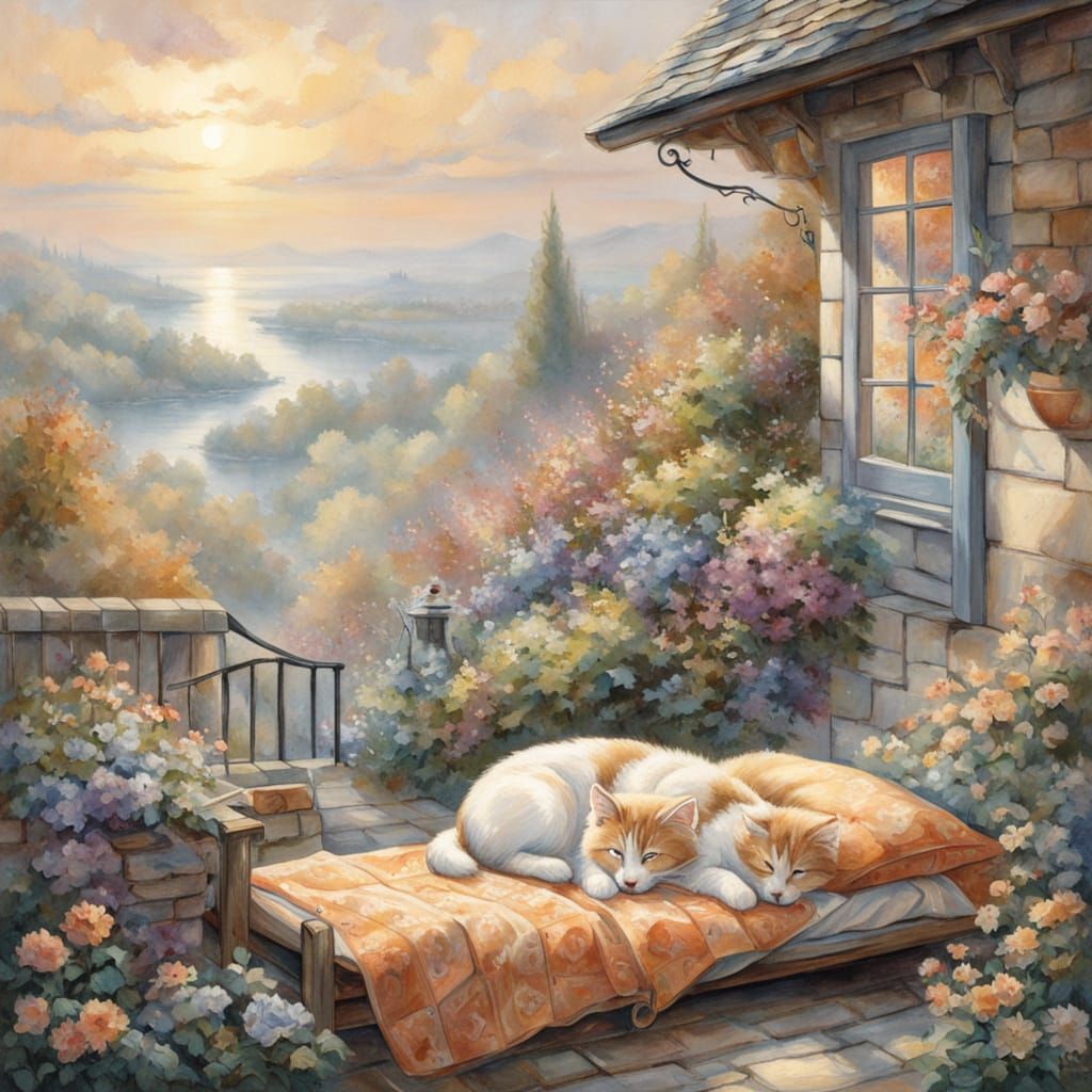 Dreamy Afternoon Interlude in Pastel Hues