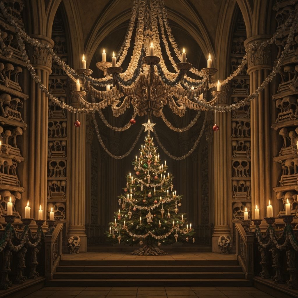 Sedlec Ossuary Christmas: Bone Chandelier & Tree