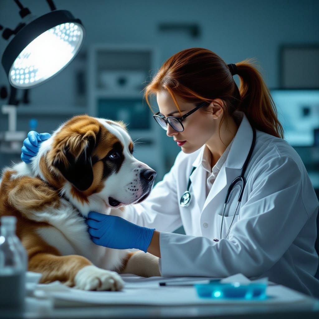 Medical Examiner Investigates St Bernard Dog for Clues