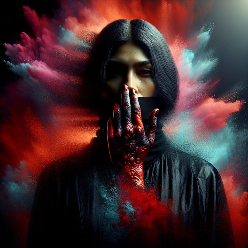 Powerful Image Against Silencing Women in Hyperrealism