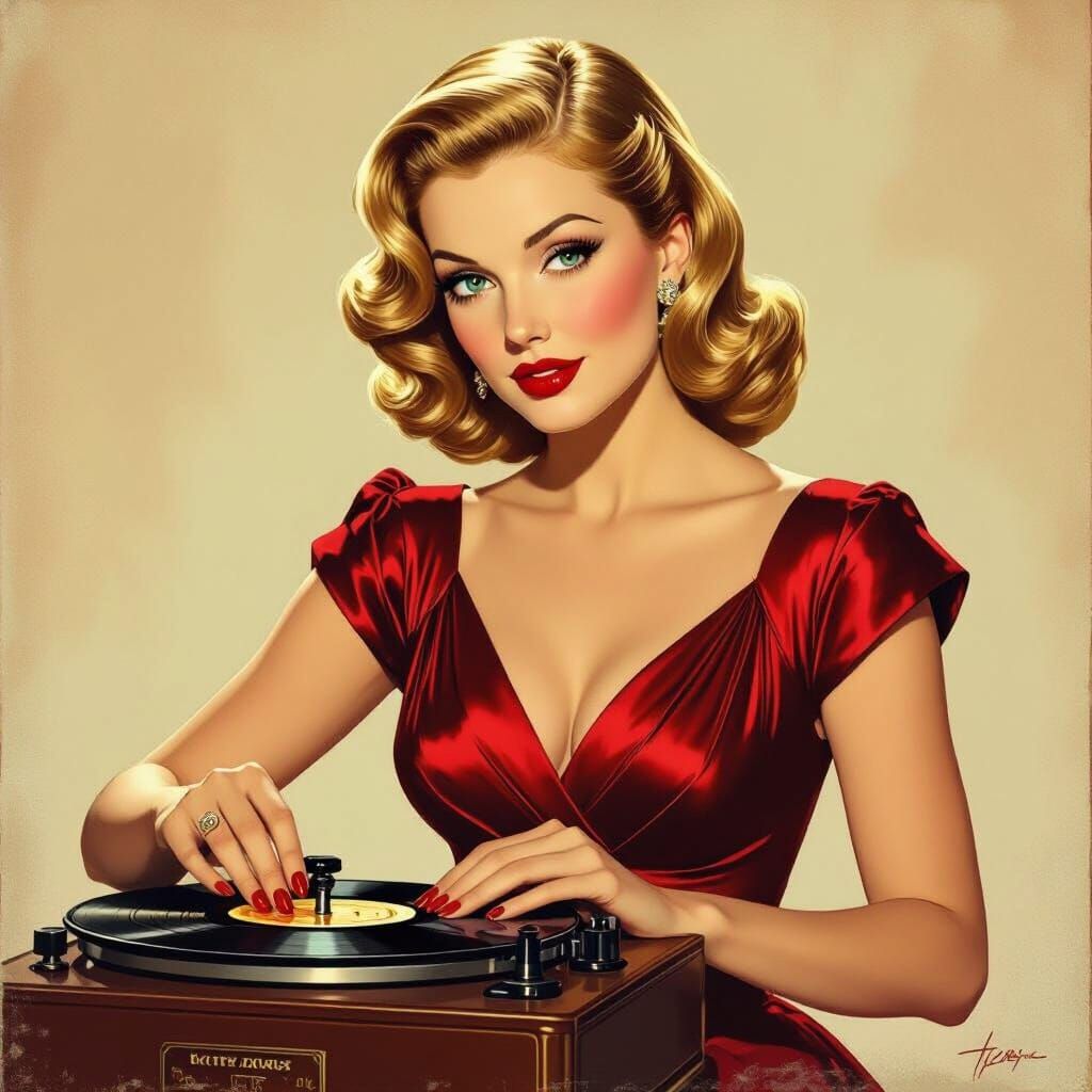 Glamorous 1940s Woman with Bette Davis Eyes