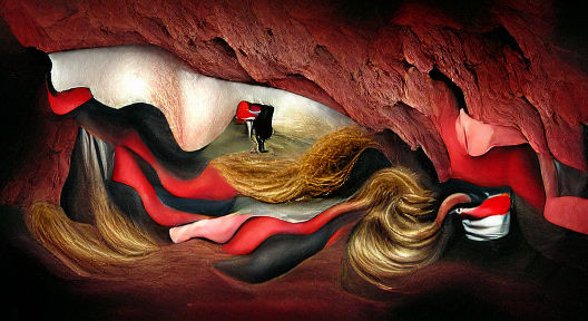 Claustrophobic Cave Interior: A Sense of Entrapment