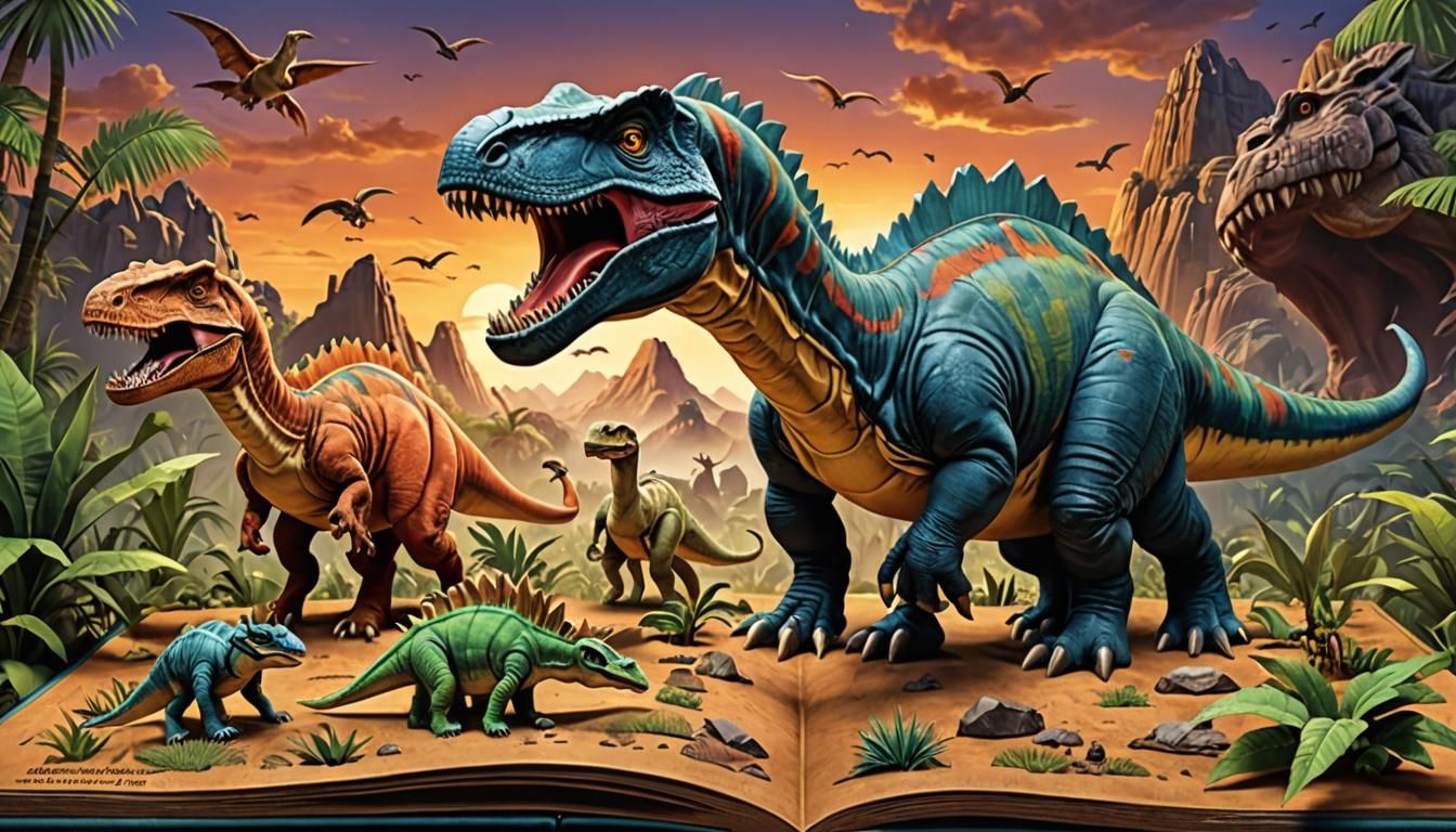 Dinosaurs Pop-Up Book: Hyperrealistic Lenticular Photo