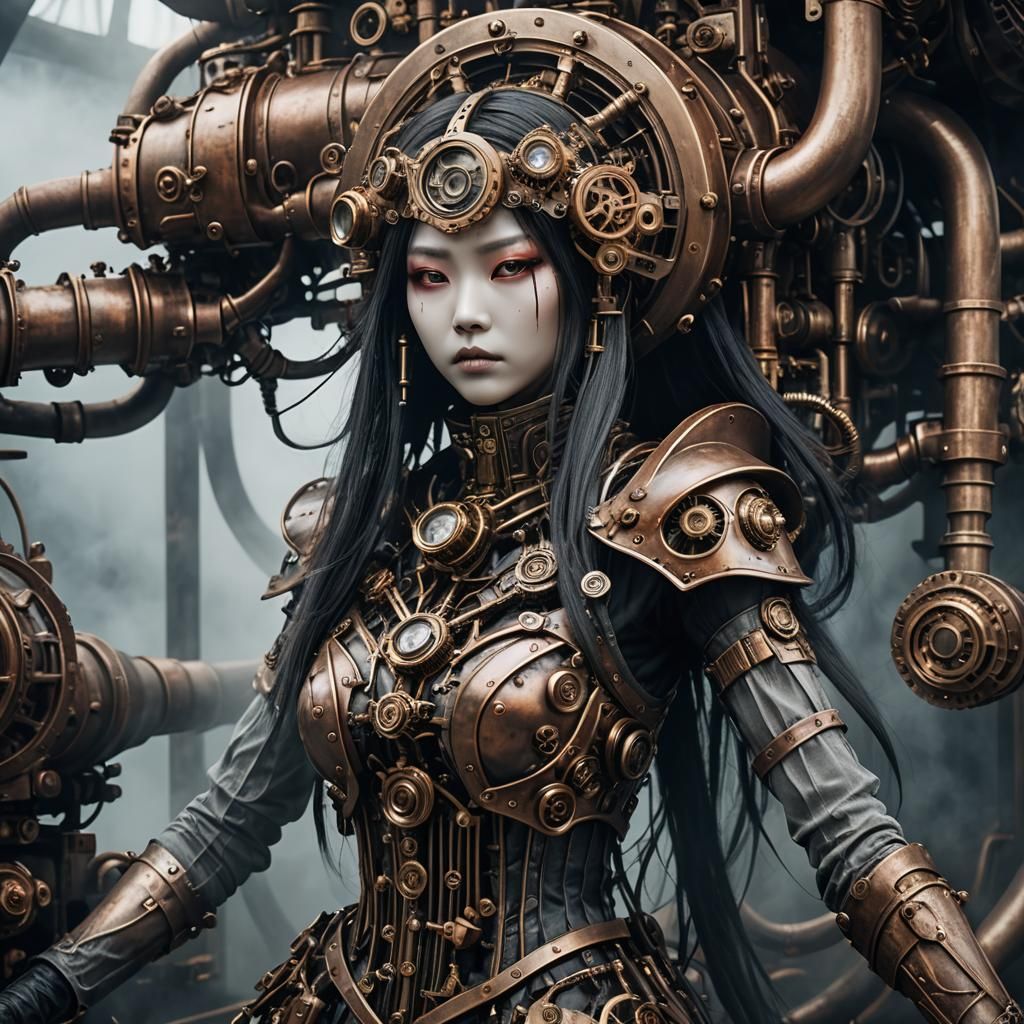 Steampunk Spirit in Industrial Biomech Setting