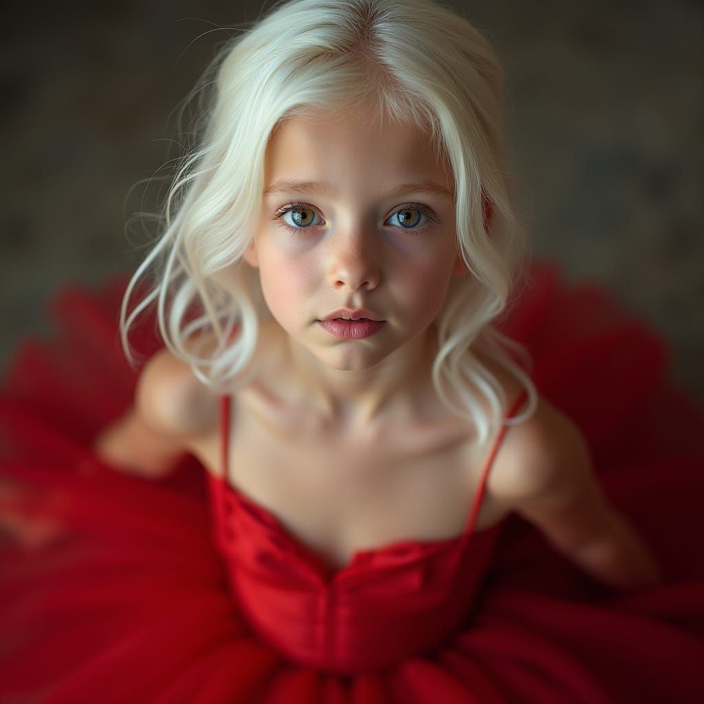 Elegant Ballerina Portrait in Vibrant Colors