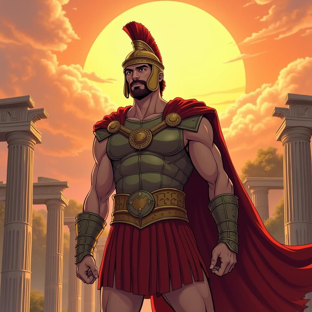 Heracles in Anime Key Visual Style